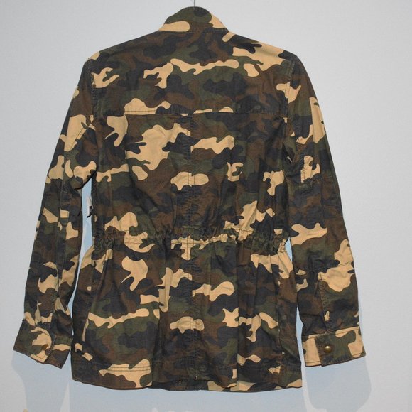 Gap Green Camo Miltary Fall Jacket Small - Picture 7 of 8